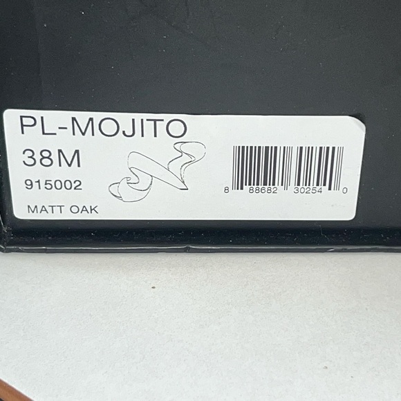 Julian Hakes London Mojito Oak/Black Open Toe Heels - Picture 5 of 11